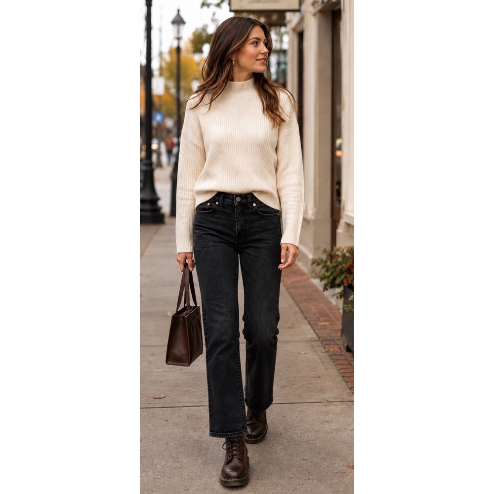 Madewell Slim Boy Jean. Black Distressed. Midrise, Straight Leg. Women's Size 27 - Picture 12 of 12